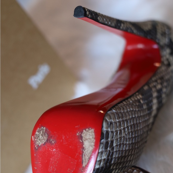 CHRISTIAN LOUBOUTIN DAFFODILE PYTHON LUCIDO 160 - Picture 6 of 8